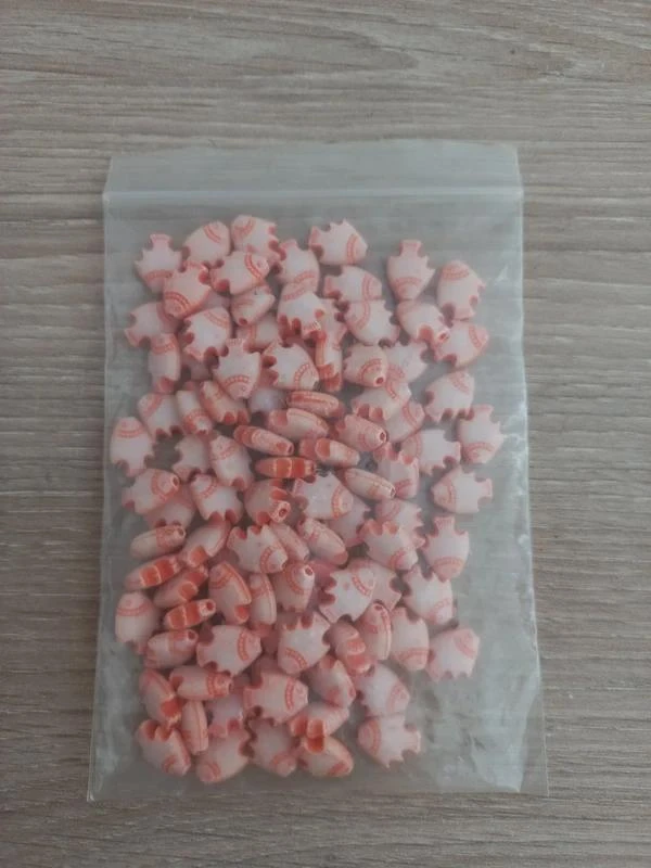 Lot De Perles Acrylique Orange "Poisson"